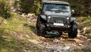 off road jeep with front bumper