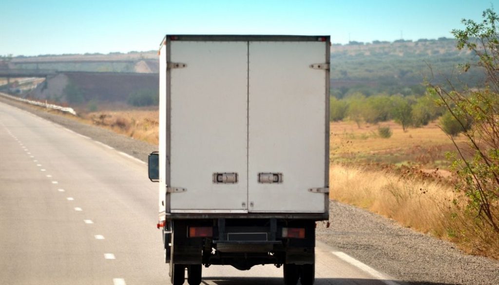 straight truck in a highway